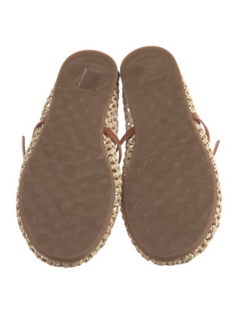 Ancient Greek Sandals Raffia Colorblock Pattern Mary Jane Flats