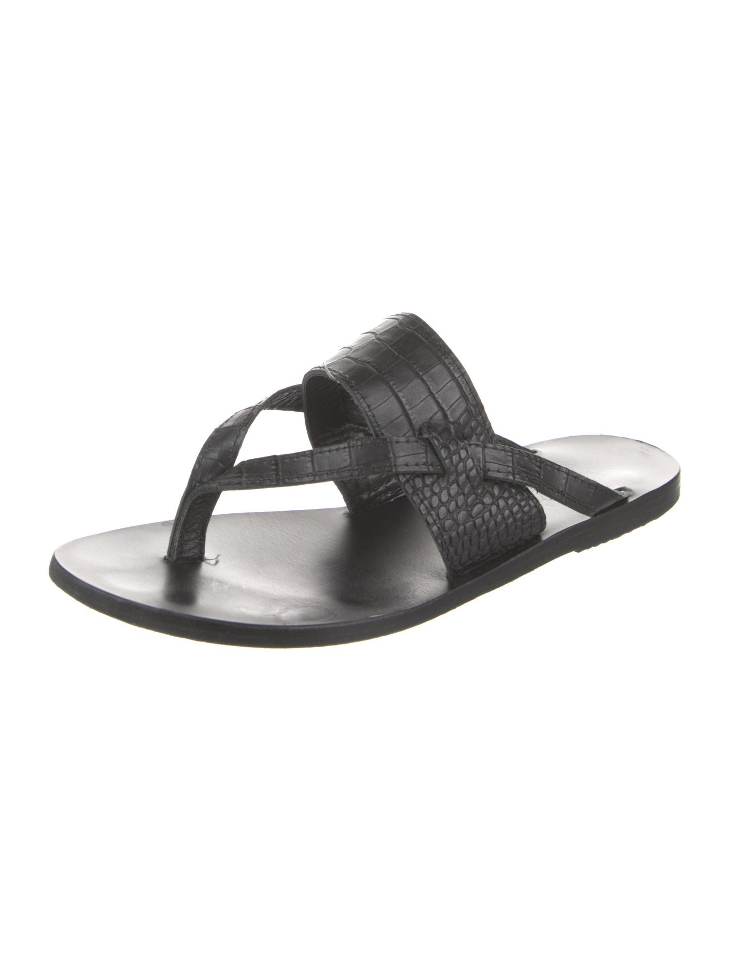 Ancient Greek Sandals Leather Slides