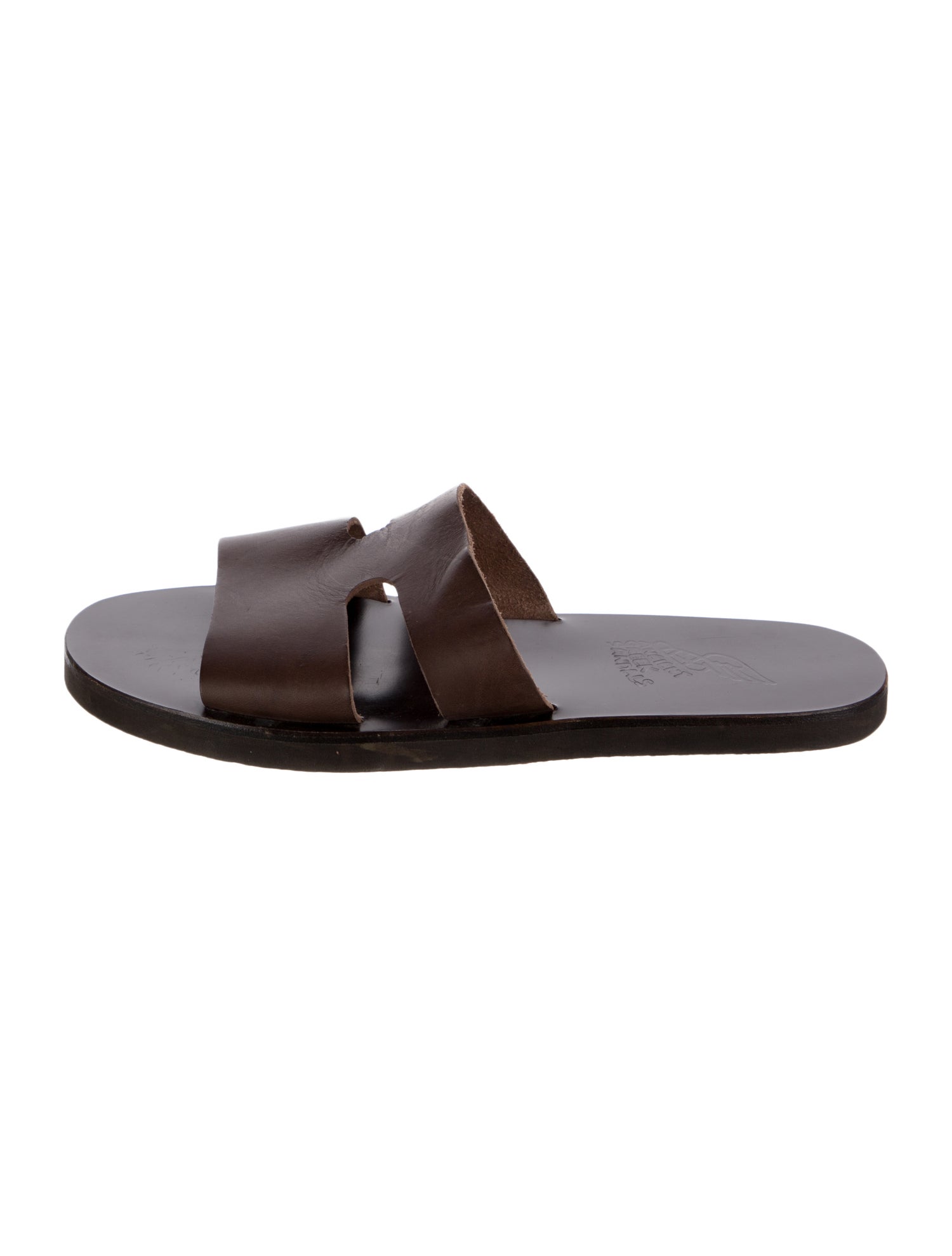 Ancient Greek Sandals Leather Slides