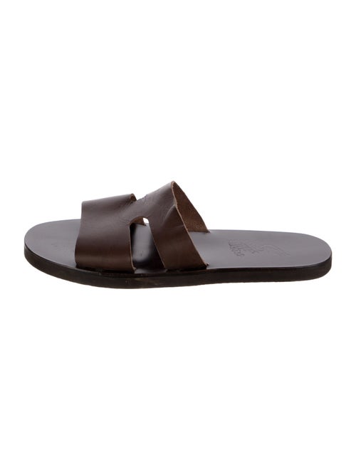 Ancient Greek Sandals Leather Slides