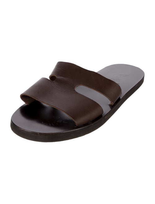 Ancient Greek Sandals Leather Slides