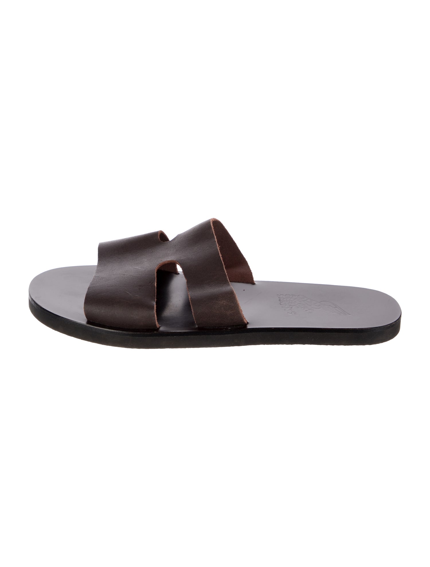 Ancient Greek Sandals Leather Slides