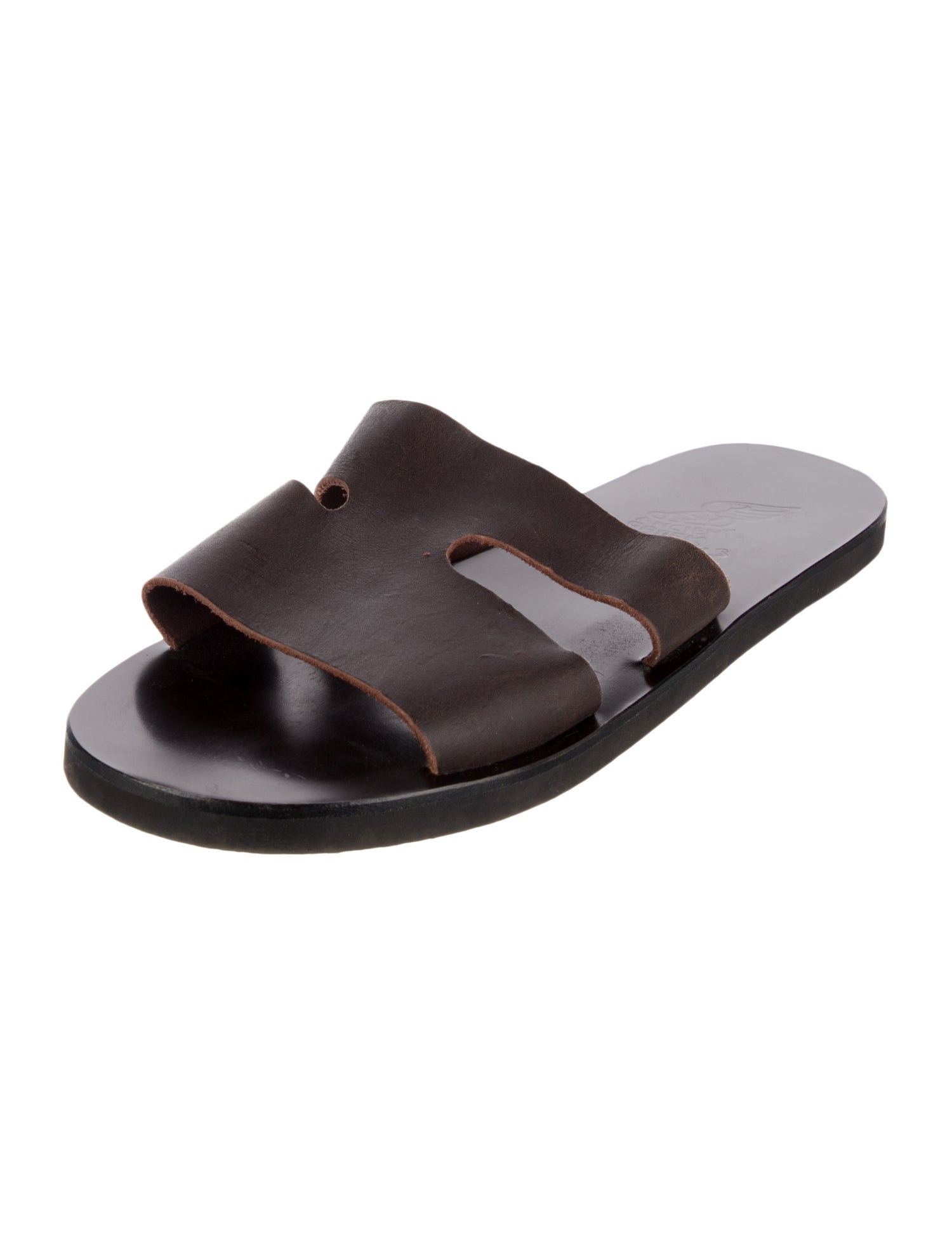 Ancient Greek Sandals Leather Slides