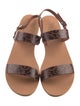 Ancient Greek Sandals Leather Animal Print Sandals