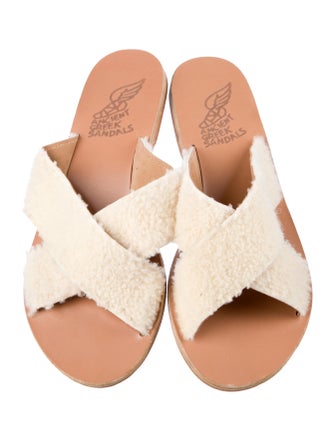 Ancient Greek Sandals Leather Slides