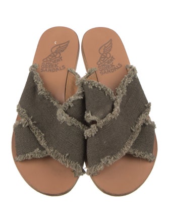 Ancient Greek Sandals Canvas Slides