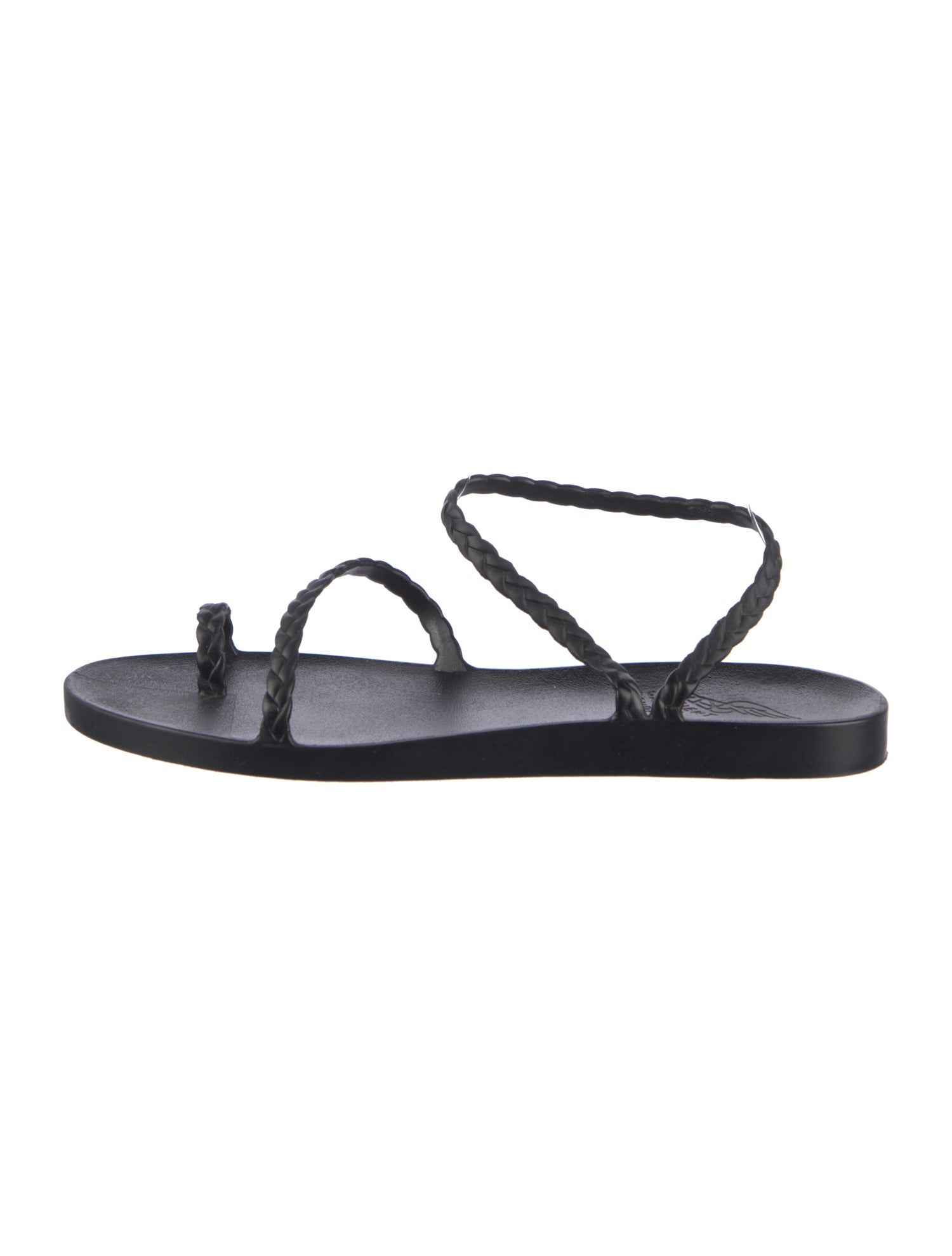 Ancient Greek Sandals Rubber Braided Accents Slingback Sandals