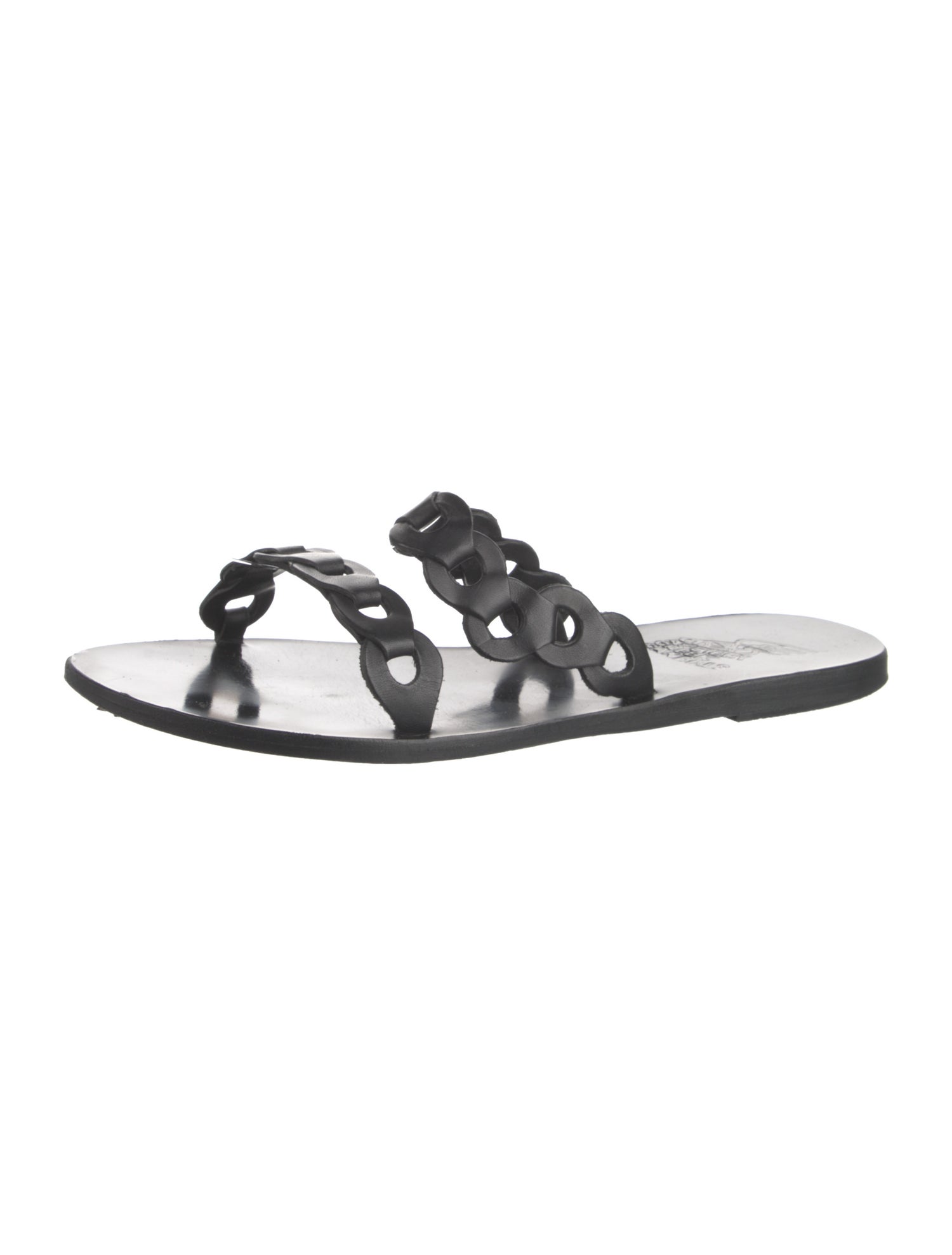Ancient Greek Sandals Leather Slides