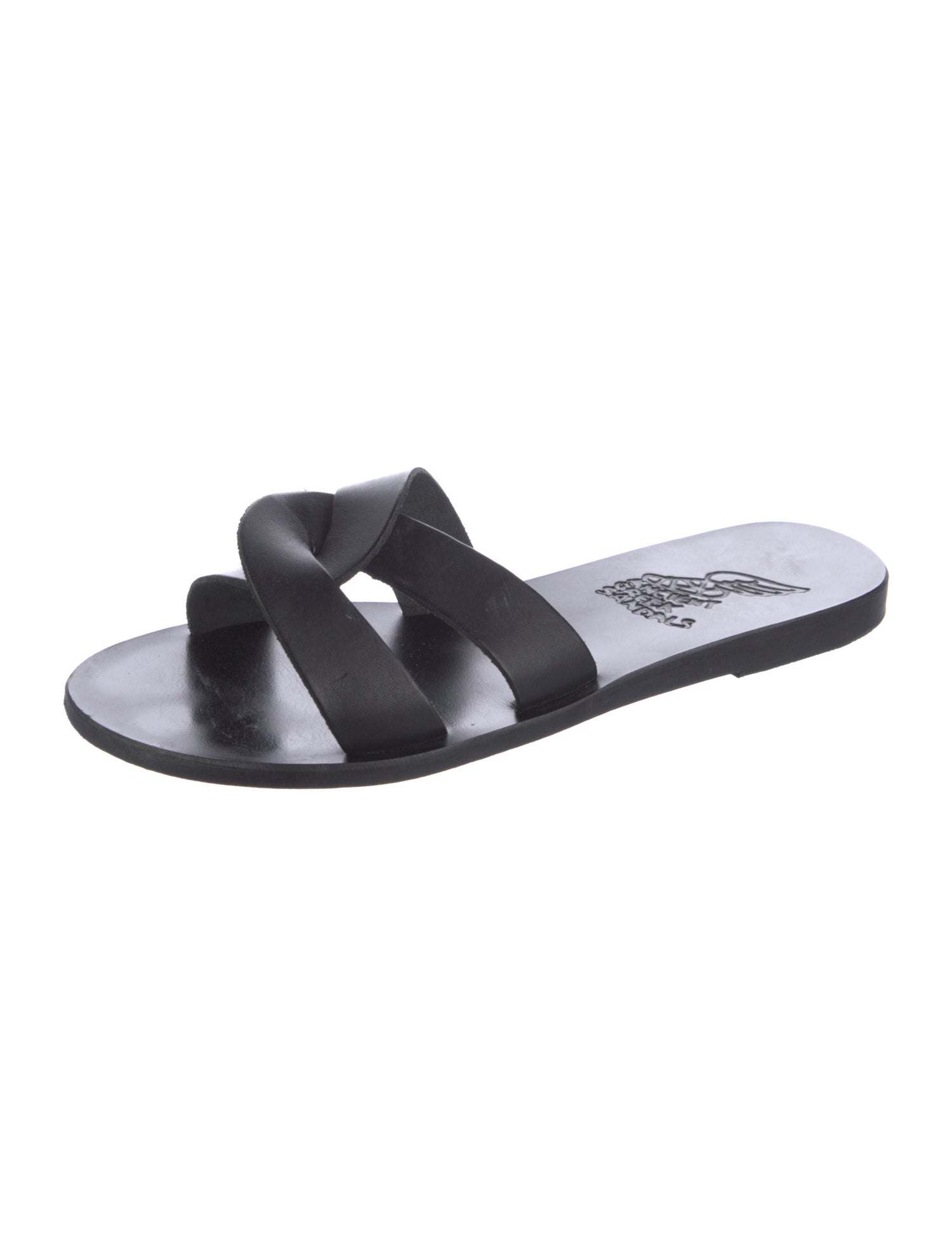 Ancient Greek Sandals Leather Slides