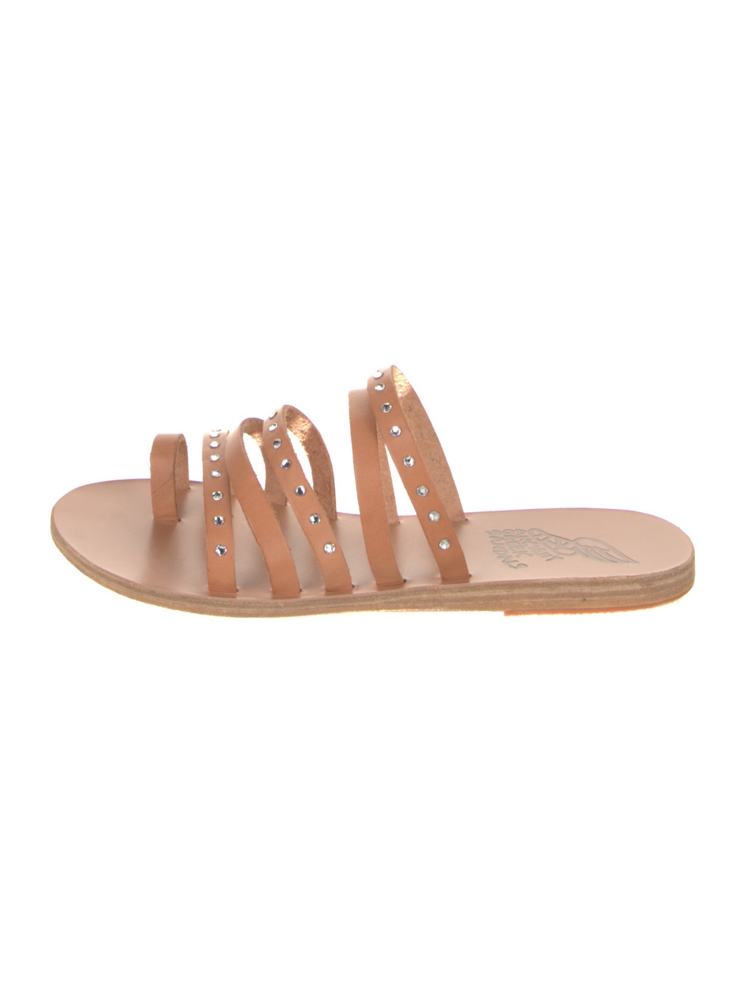 Ancient Greek Sandals Leather Slides