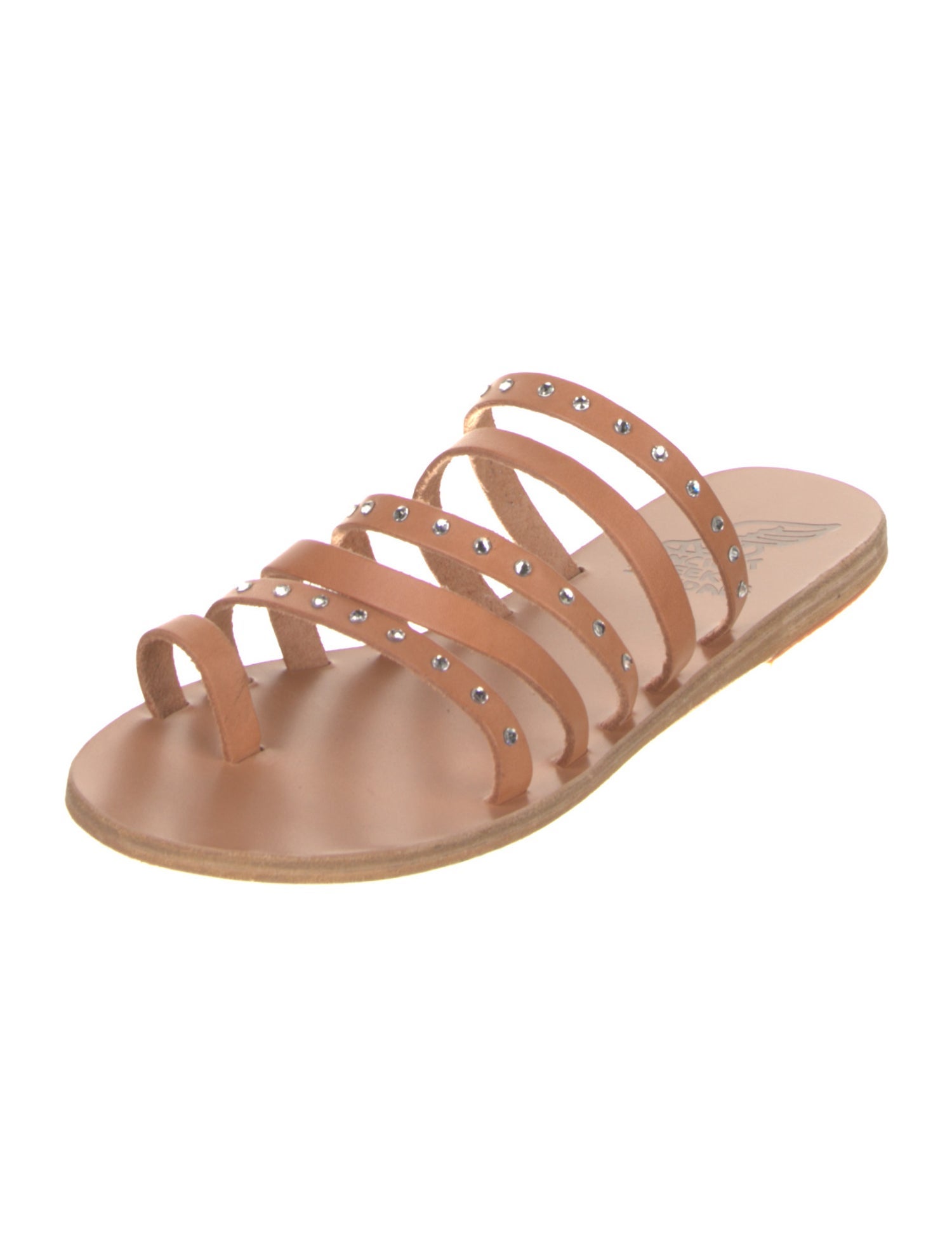 Ancient Greek Sandals Leather Slides