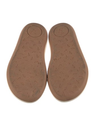 Ancient Greek Sandals Raffia Colorblock Pattern Slides