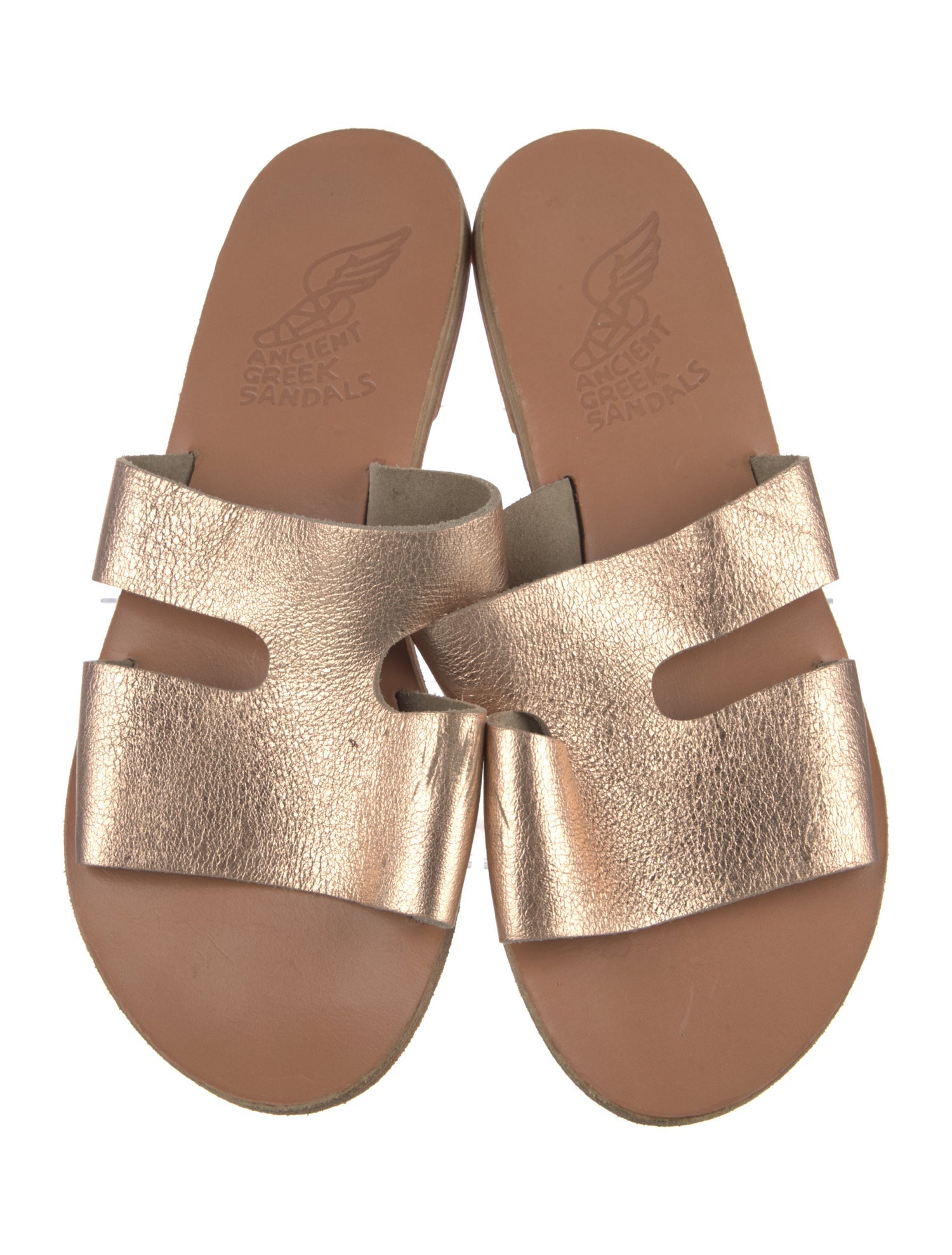 Ancient Greek Sandals Leather Slides