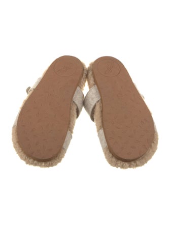 Ancient Greek Sandals Felt Animal Print Slides