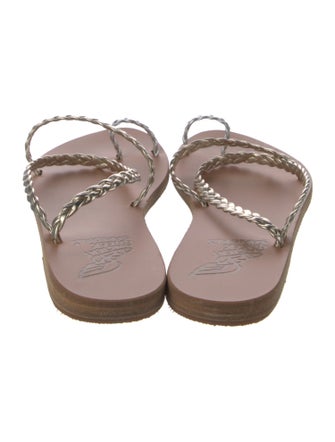 Ancient Greek Sandals Leather Braided Accents Gladiator Sandals