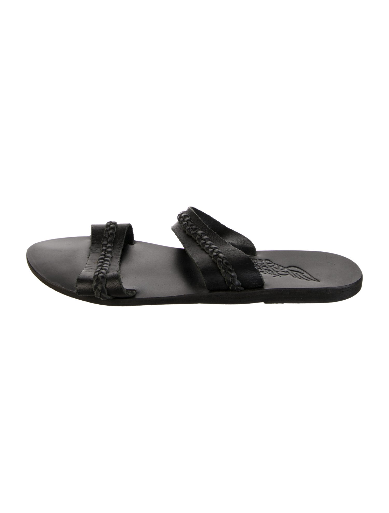 Ancient Greek Sandals Leather Slides