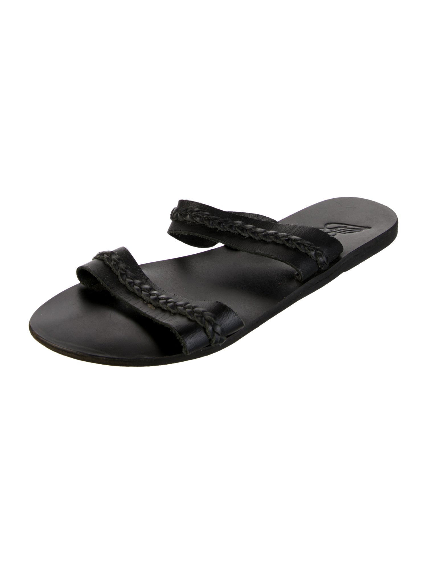 Ancient Greek Sandals Leather Slides