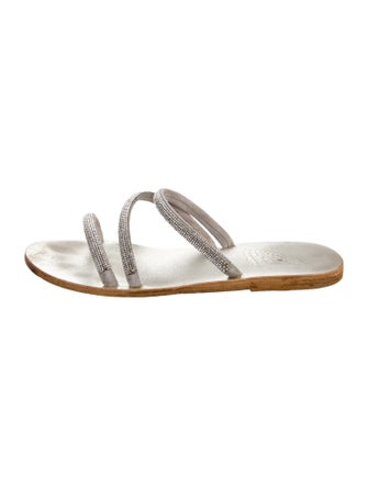 Ancient Greek Sandals Leather Slides