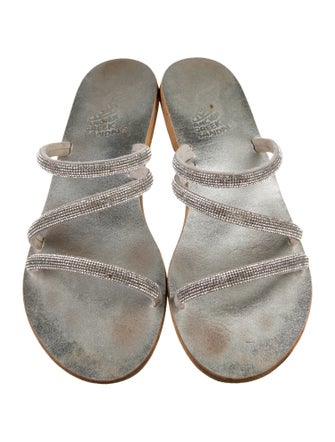 Ancient Greek Sandals Leather Slides