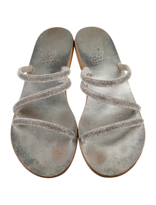 Ancient Greek Sandals Leather Slides