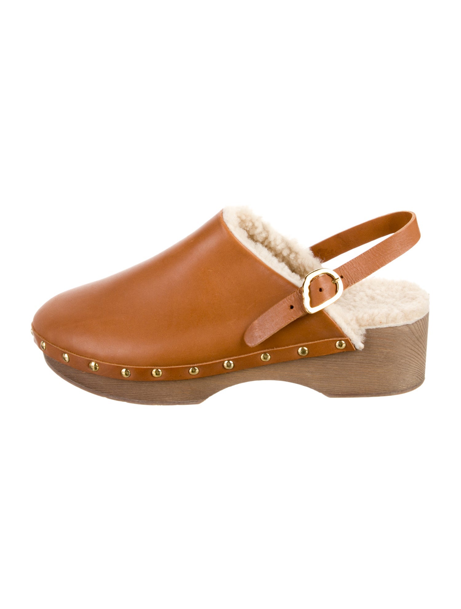 Ancient Greek Sandals Leather Fur Trim Slingback Pumps