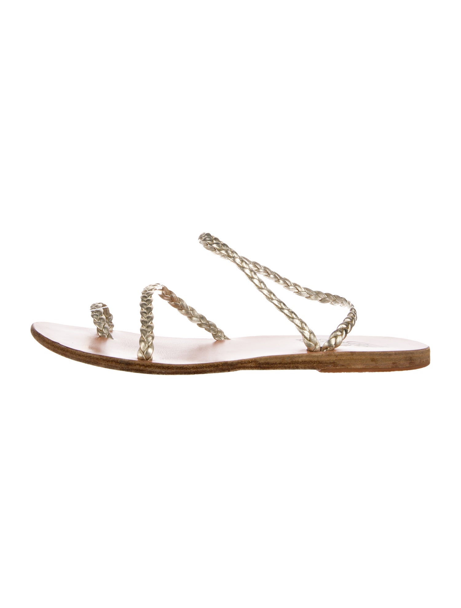 Ancient Greek Sandals Leather Braided Accents Sandals