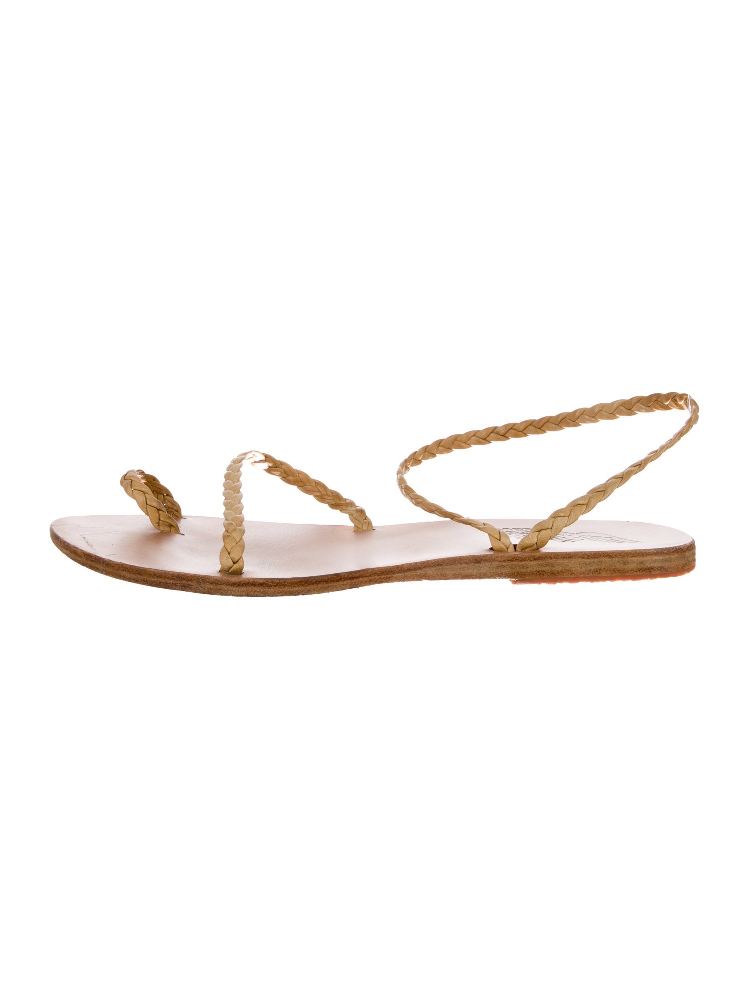 Ancient Greek Sandals Leather Braided Accents Sandals