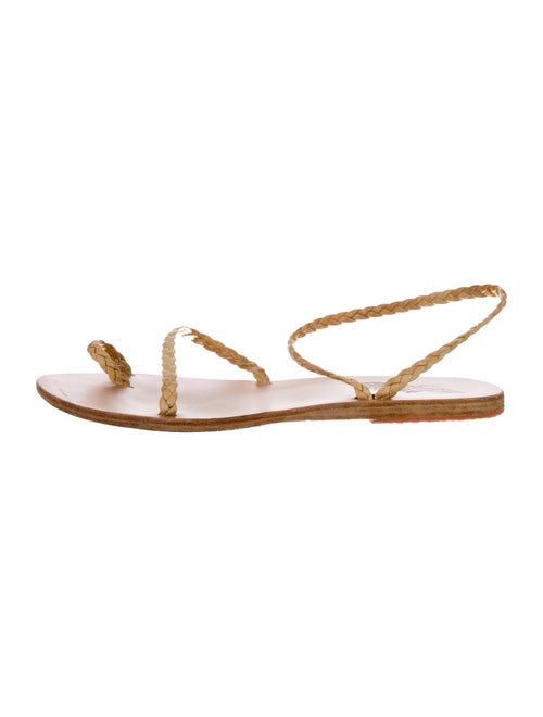 Ancient Greek Sandals Leather Braided Accents Sandals