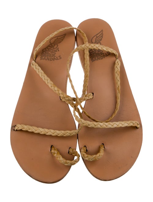 Ancient Greek Sandals Leather Braided Accents Sandals