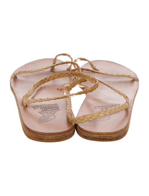 Ancient Greek Sandals Leather Braided Accents Sandals
