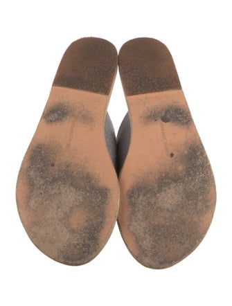 Ancient Greek Sandals Ponyhair Fur Trim Slides