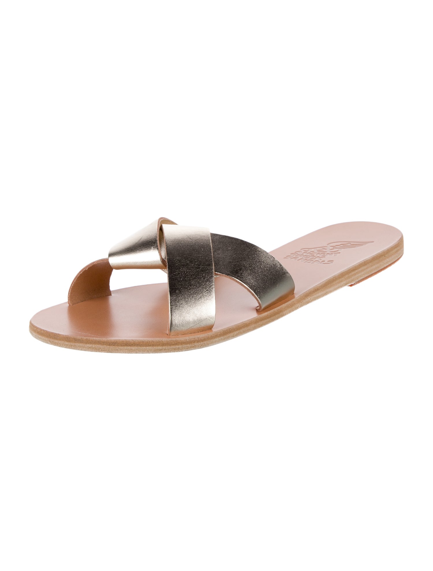 Ancient Greek Sandals Leather Slides