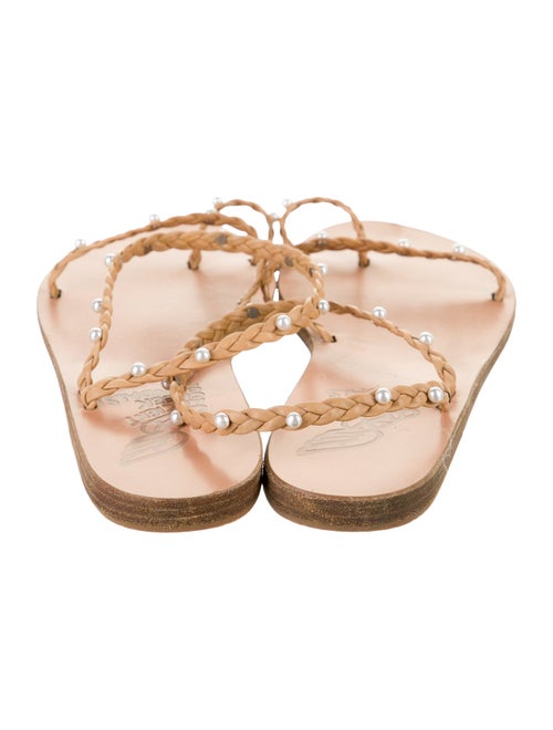 Ancient Greek Sandals Leather Braided Accents Sandals