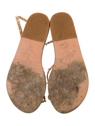 Ancient Greek Sandals Leather Braided Accents Sandals