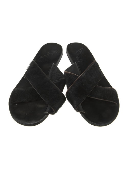 Ancient Greek Sandals Ponyhair Slides