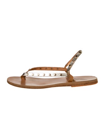 Ancient Greek Sandals Leather Slingback Sandals
