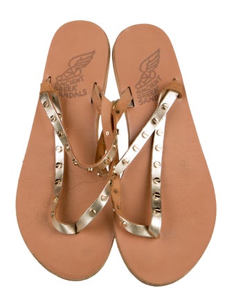 Ancient Greek Sandals Leather Slingback Sandals