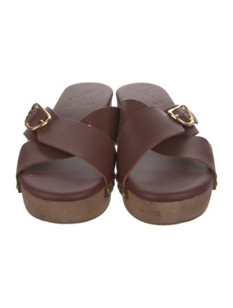 Ancient Greek Sandals Leather Slides