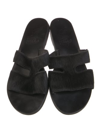 Ancient Greek Sandals Ponyhair Slides