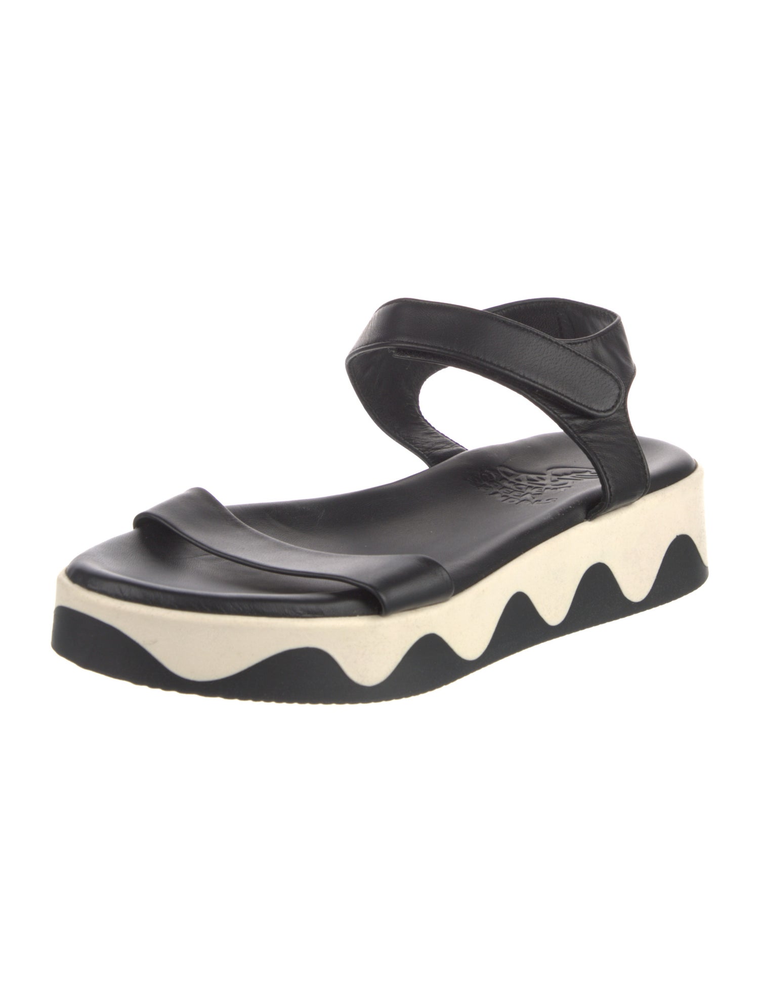 Ancient Greek Sandals Leather Colorblock Pattern Slingback Flats