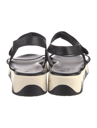 Ancient Greek Sandals Leather Colorblock Pattern Slingback Flats