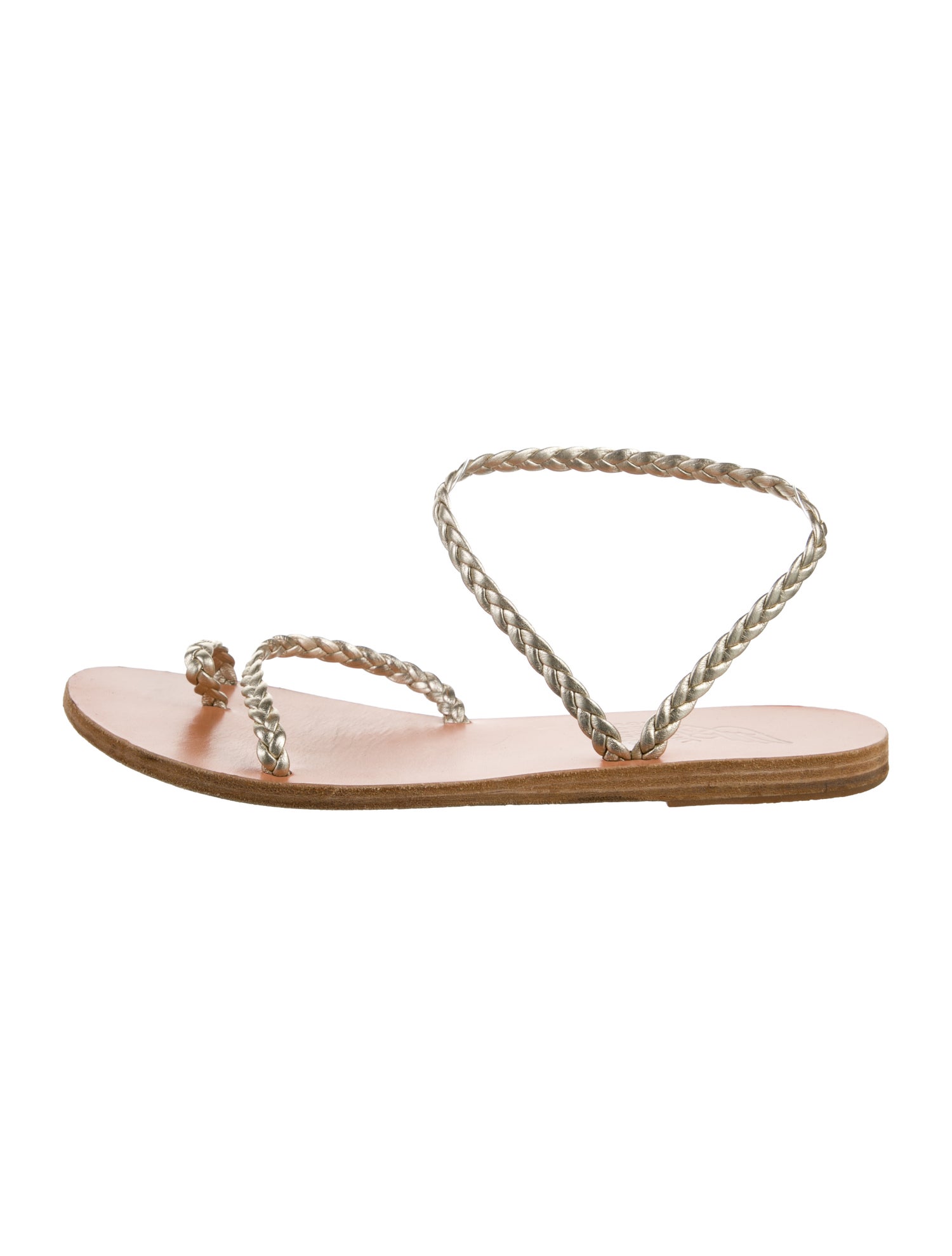 Ancient Greek Sandals Leather Braided Accents Sandals