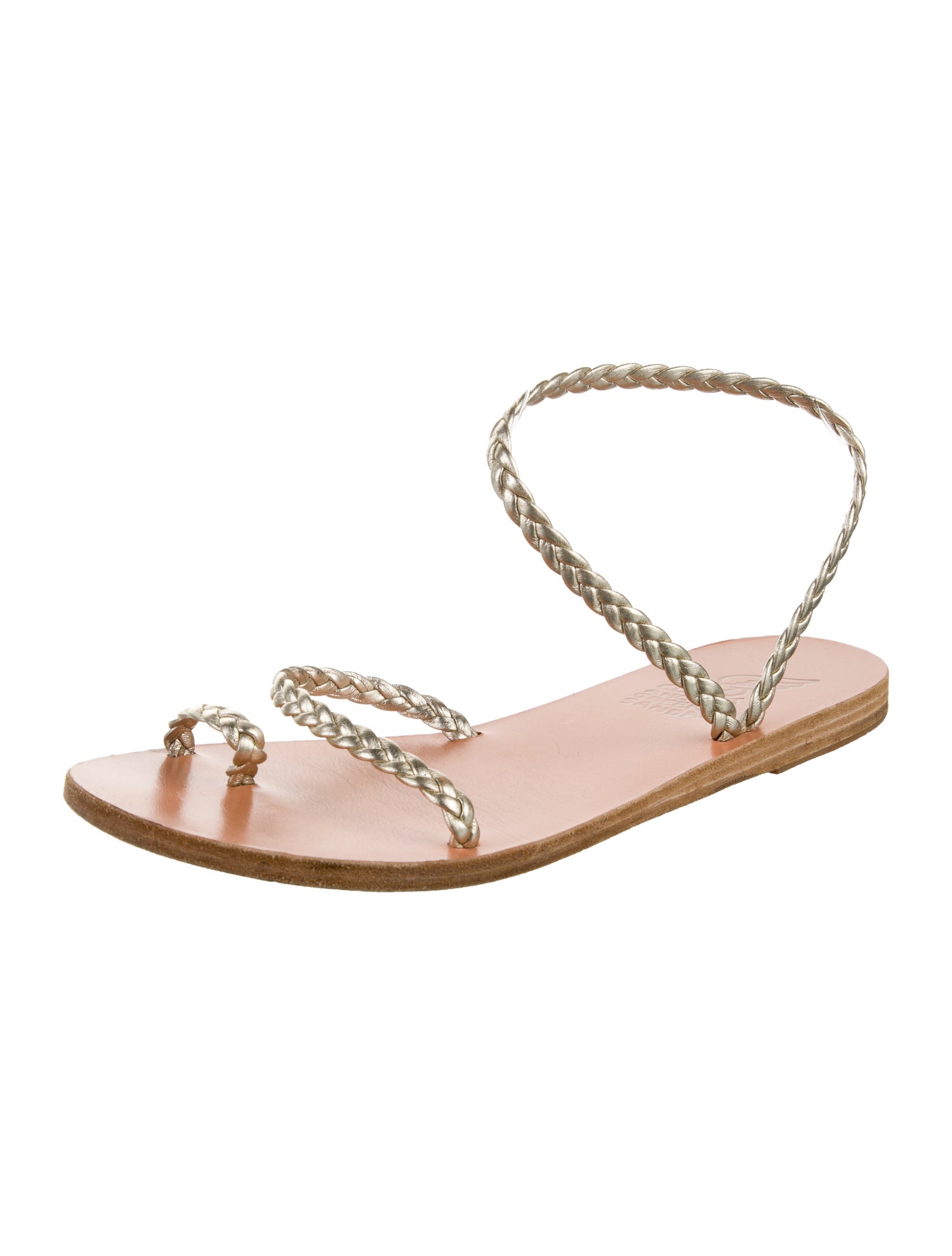 Ancient Greek Sandals Leather Braided Accents Sandals
