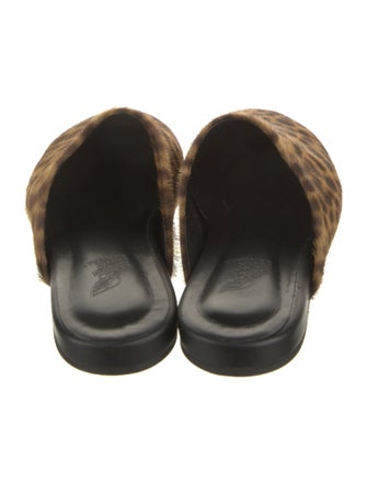 Ancient Greek Sandals Ponyhair Animal Print Mules