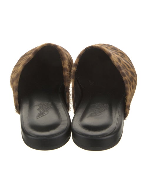 Ancient Greek Sandals Ponyhair Animal Print Mules