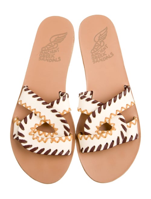Ancient Greek Sandals Leather Slides