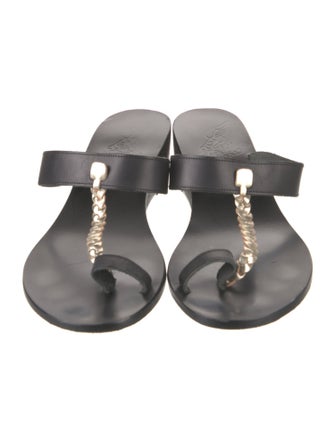 Ancient Greek Sandals Leather T-Strap Sandals