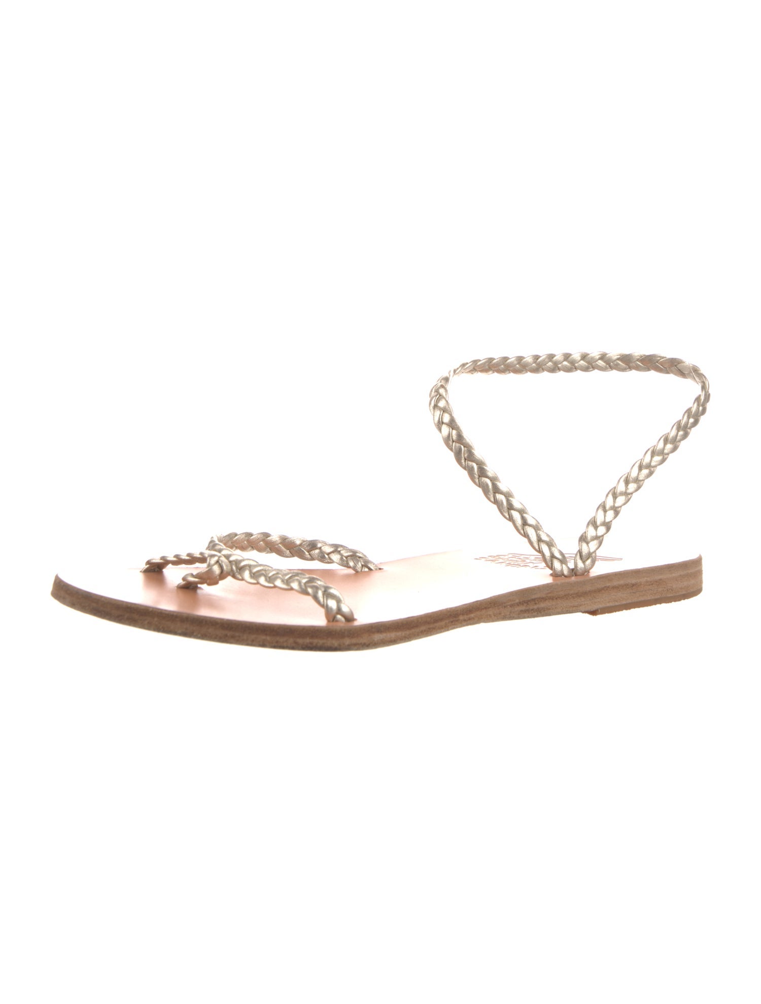 Ancient Greek Sandals Leather Braided Accents Sandals