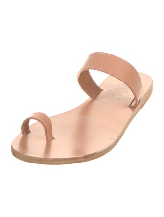 Ancient Greek Sandals Leather Slides
