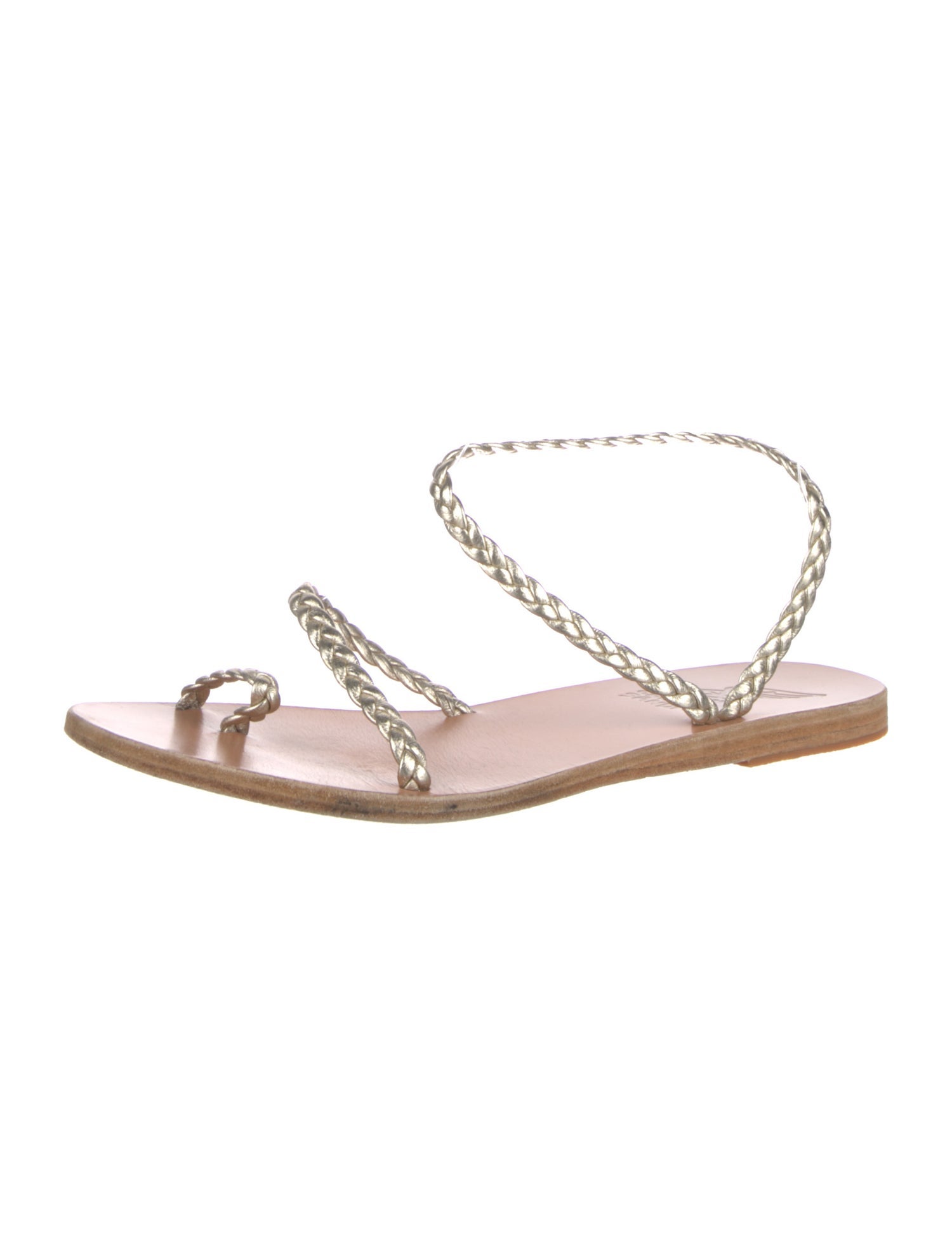 Ancient Greek Sandals Leather Braided Accents Sandals